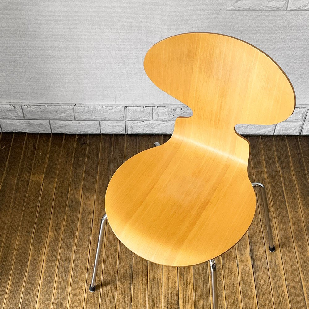 フリッツハンセン Fritz Hansen 3101 アリンコチェア アントチェア 4本脚 ナチュラルビーチ ラッカー仕上げ フェルトグライズ アルネ・ヤコブセン B ◎