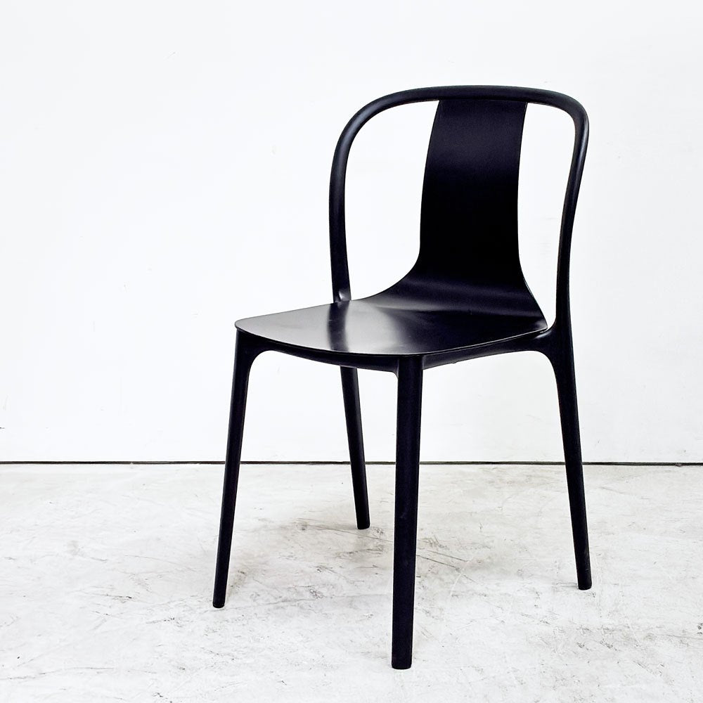 ヴィトラ Vitra ベルヴィルチェア Belleville Chair アームレスチェア ダイニングチェア スタッキングチェア アッシュ材 ブラック ロナン & エルワン・ブルレック A ●