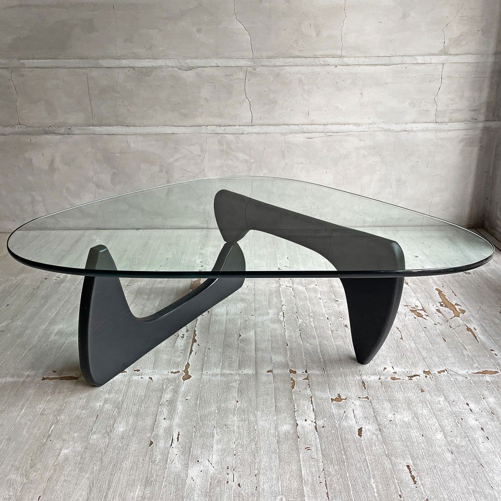 ヴィトラ vitra コーヒーテーブル Coffee Table イサムノグチ Isamu Noguchi ガラス天板 ブラックアッシュフレーム ミッドセンチュリー 名作 定価 ￥377,300- ♪