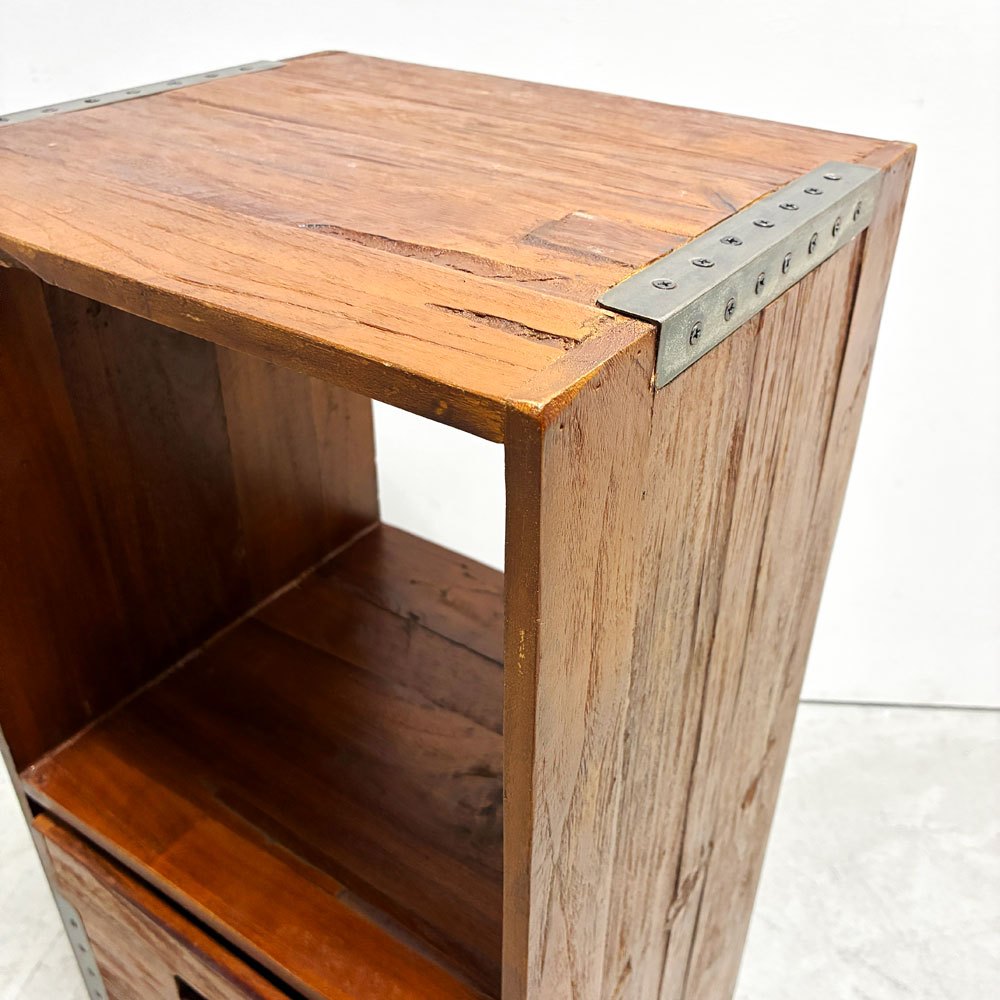 アクメ ファニチャー ACME Furniture トロイ TROY オープンシェルフ 2段 Sサイズ + トロイボックス TROY BOX L 収納 木箱 ボックス 1個セット チーク古材 インダストリアル 合計定価￥35,540- ●