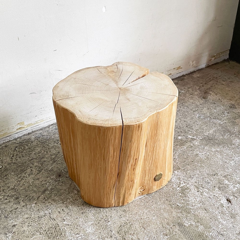 カルデサック Cul de Sac-JAPON 青森ヒバ WOOD SIDE TABLE サイドテーブル short 小丸太 ■