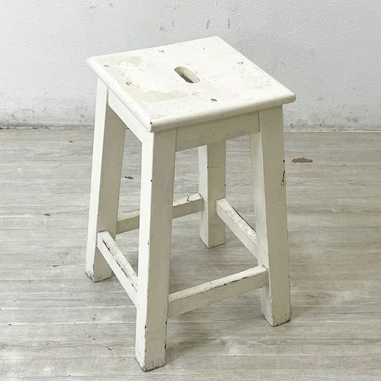 フェール トラヴァイユ Fer travail GOMENOL Wood stool H55.5 スツール シャビーシック インダストリアル A ●