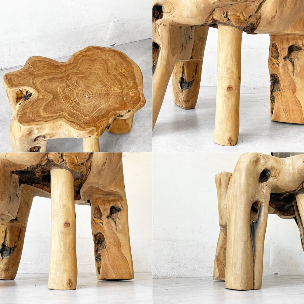 チュミスツール CUMI STOOL 木製スツール ナチュラルウッドスツール サイドテーブル 花台 ★
