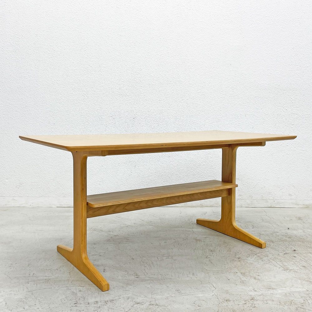 無印良品 MUJI リビングでもダイニングでもつかえる ダイニングテーブル オーク材 W130 x D65cm 〓