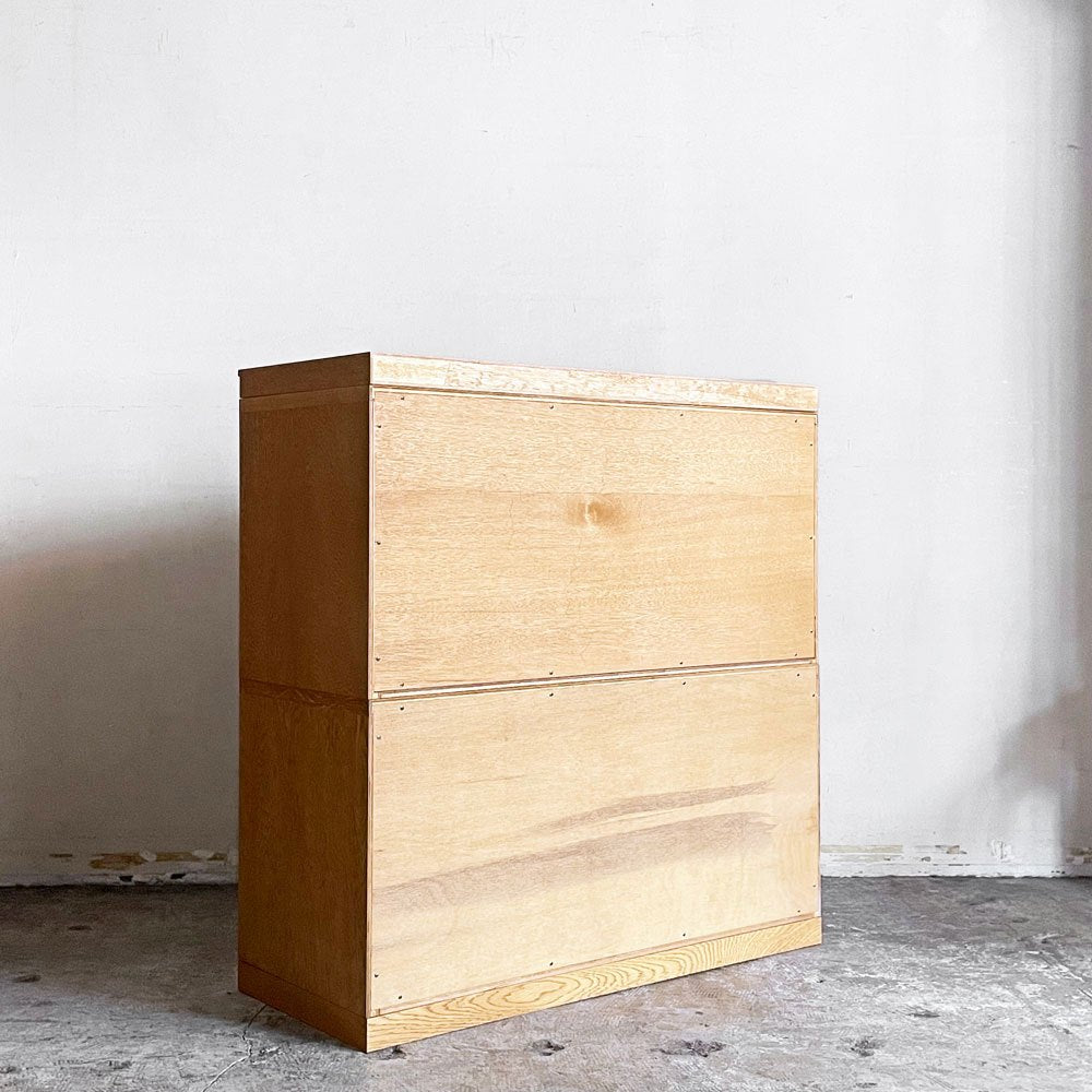 パシフィックファニチャーサービス P.F.S スタッキング ブックケース STACKING BOOK CASE Lサイズ 2段 + TOP&BASE オーク材 ■