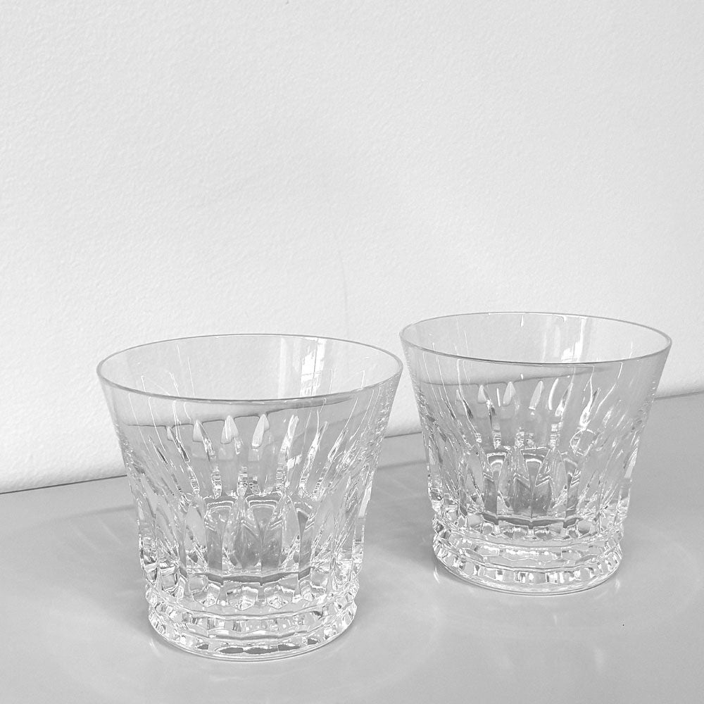 バカラ Baccarat ティアラ TIARA 2021年 イヤータンブラー ロックグラス ペア 2脚セット クリスタル 箱付 未使用品 ◎
