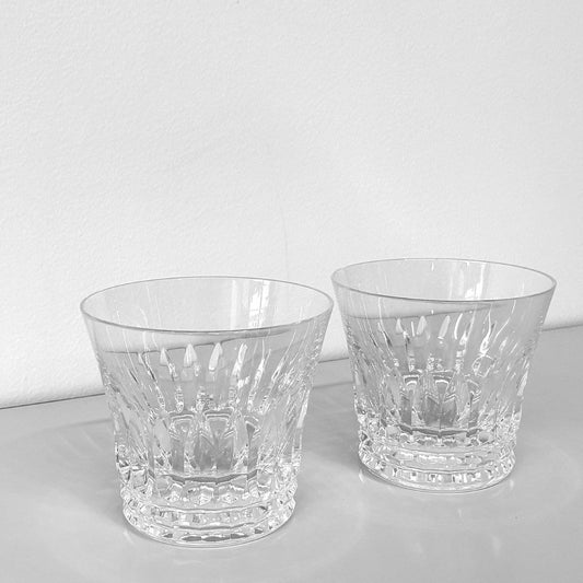 バカラ Baccarat ティアラ TIARA 2021年 イヤータンブラー ロックグラス ペア 2脚セット クリスタル 箱付 未使用品 ◎