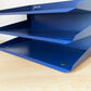 ビスレー BISLEY 3段 レターラック ブルー 書類棚 A4 横型 W38cm 壁掛け可 デスクアクセサリー 英国 廃番カラー ◎