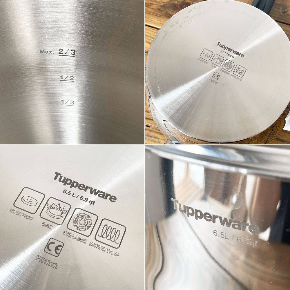 タッパーウェア Tupperware 圧力鍋 プレッシャークッカー Pressure Cooker 6.5L ステンレス ドイツ製 美品 ★