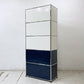 ユーエスエムハラー USMハラー USM Haller モジュラーファニチャー キャビネット シェルフ 1列5段 W77×D37cm ドロップダウンドア×2 エクステンションドア×1 メタルボックスインサート付 ●