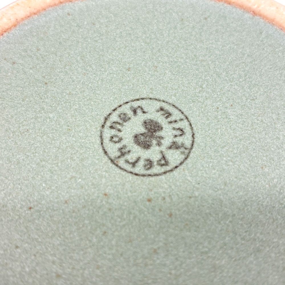 ミナペルホネン mina perhonen タンバリン グリーン 深皿 陶器 ハンドメイド ●