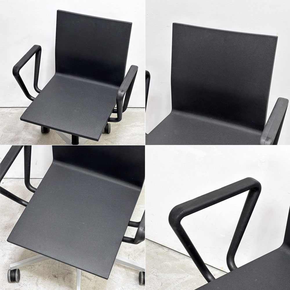 ヴィトラ vitra ゼロフォー 04. スタジオチェア アームチェア ブラック マールテン・ヴァン・セーヴェレン 昇降機能 デスクチェア A ●