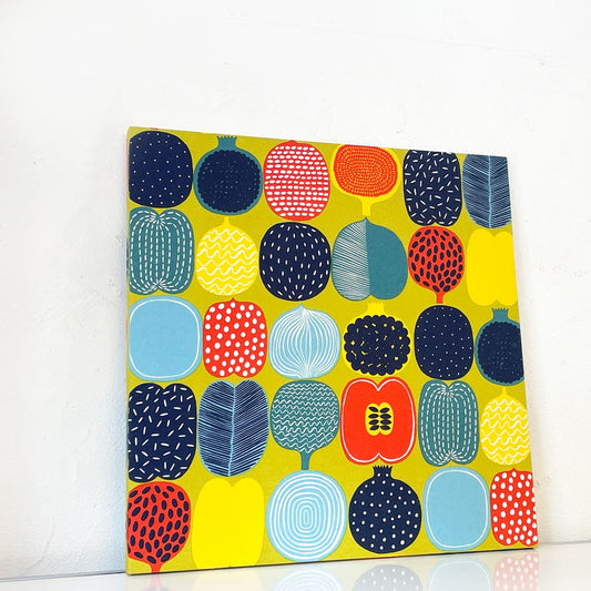 マリメッコ marimekko コンポッティ KOMPOTTI ファブリックパネル 45x45cm アイノ-マイヤ・メトソラ フィンランド 北欧雑貨 ★
