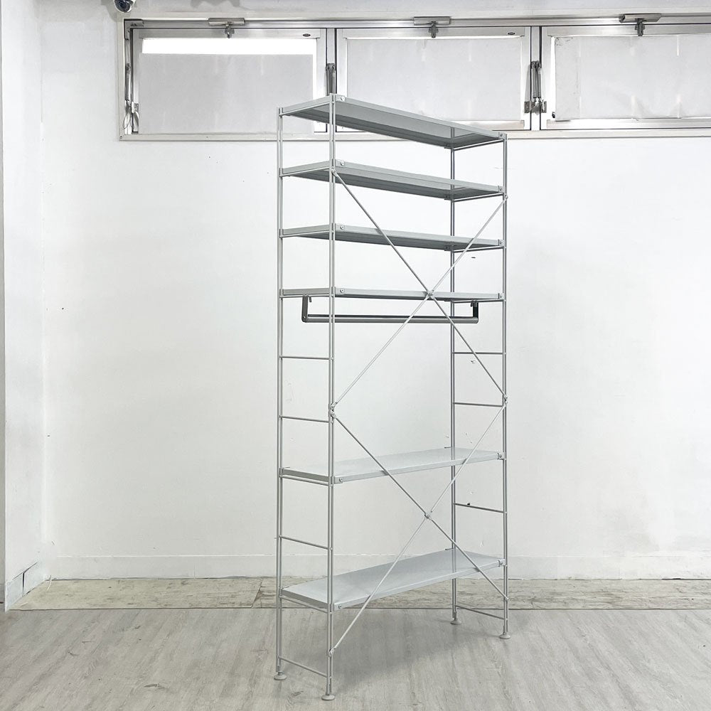無印良品 MUJI スチールユニットシェルフ オープンシェルフ スチール棚 6段 W84cm ●