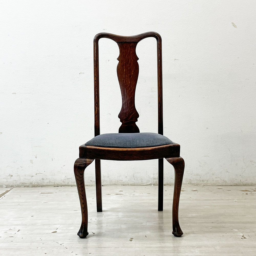 UKビンテージ ハイバック ダイニングチェア オーク材 ロイズアンティークス Lloyd's Antiques 取扱 英国家具 A ●