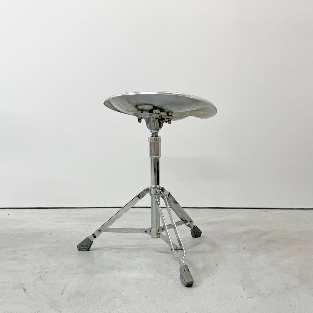 ダルトン DULTON X2 ビートスツール BEAT STOOL 回転式 無段階高さ調節 スチール クローム 折り畳み 廃番 B ●