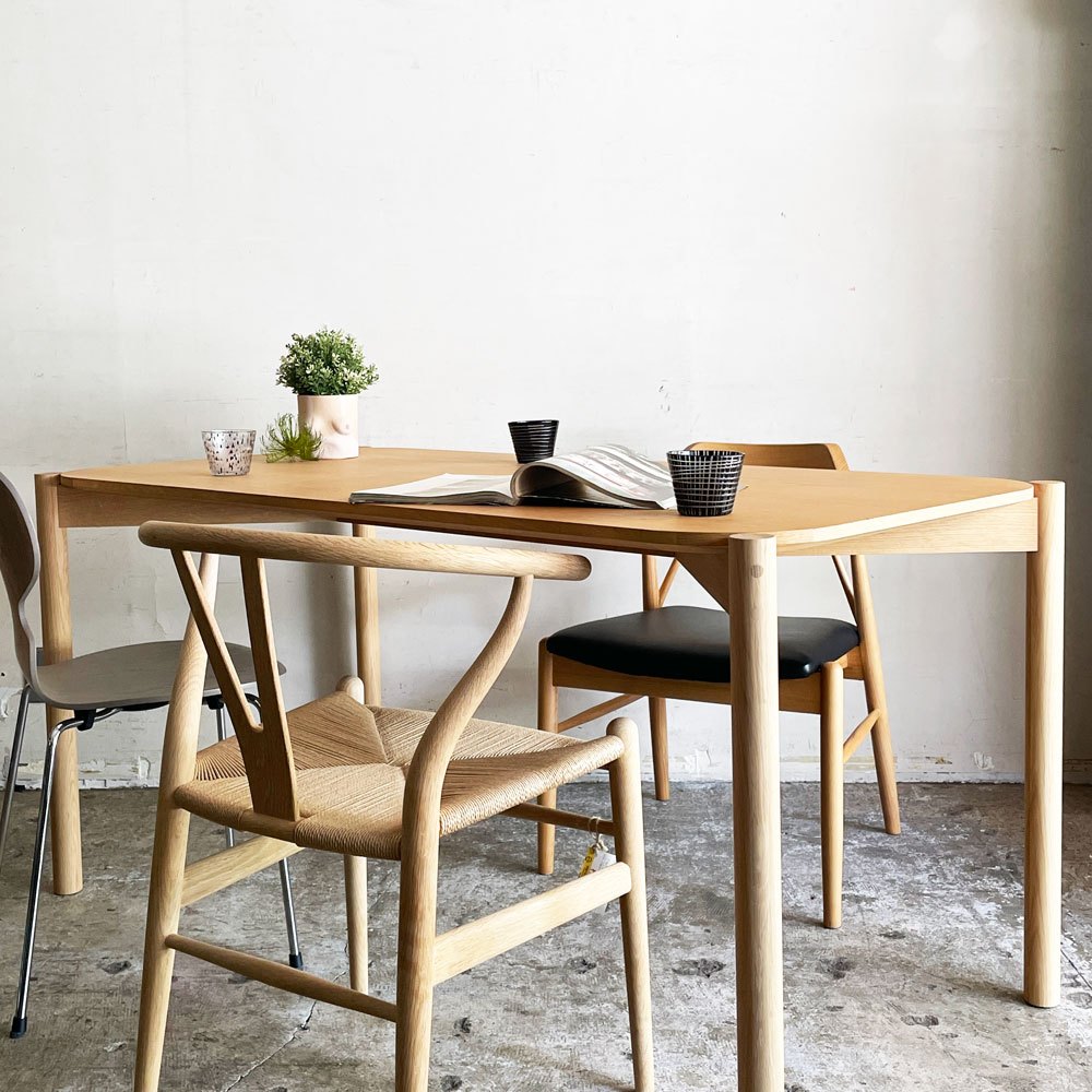 カリモクニュースタンダード Karimoku キャストール ダイニングテーブル CASTOR TABLE 150 ピュアオークカラー 国産ナラ材 ナチュラル 定価￥145,200- ■