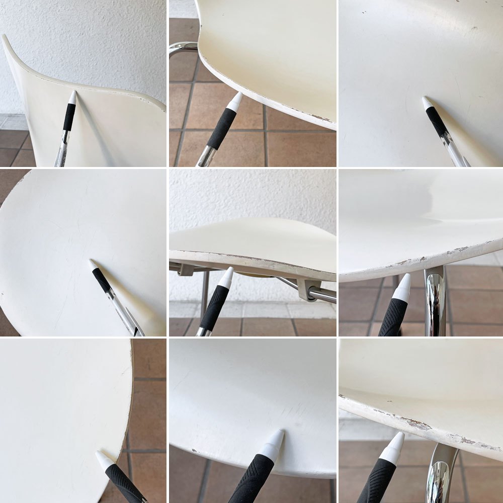 フリッツハンセン Fritz Hansen 3107 セブンチェア ラッカー ホワイト スタッキング アルネ・ヤコブセン デンマーク 北欧家具 C ◇