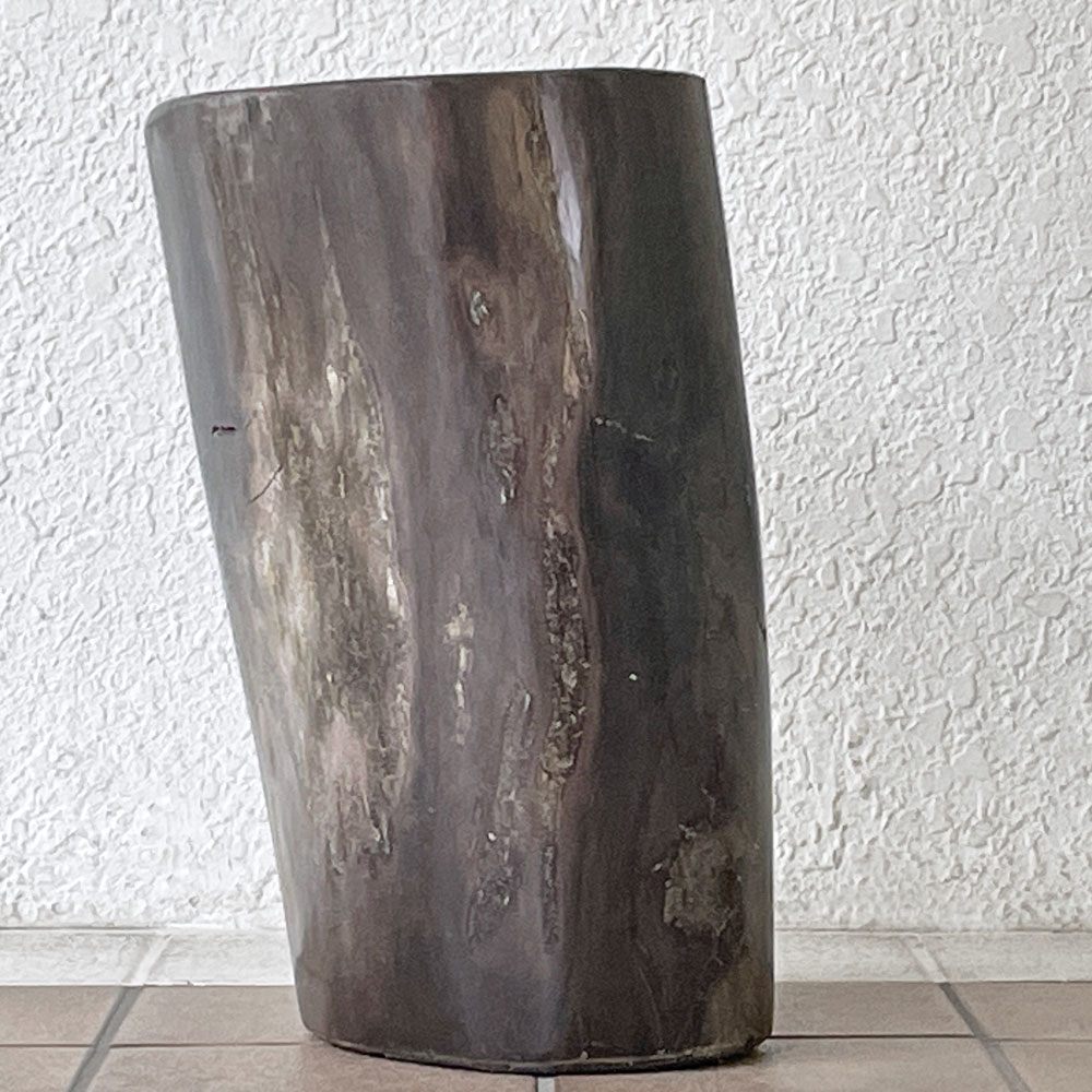 オーク ペトリファイド ウッド OAK Petrified Wood 珪化木 スツール H43cm サイドテーブル オブジェ ウッドストーン 鉱石 定価32万円 ◇