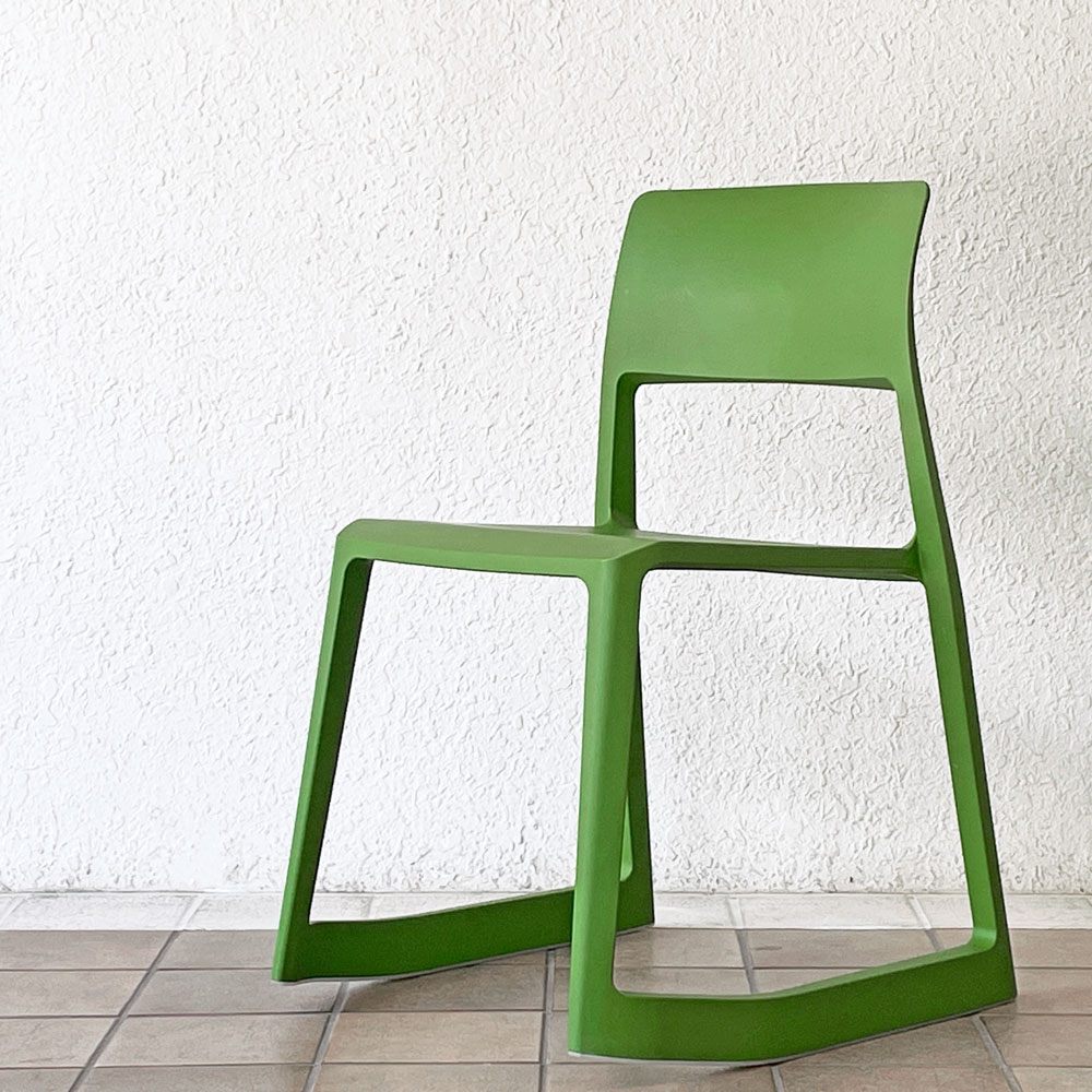 ヴィトラ Vitra ティプトン Tip Ton ワークチェア ダイニングチェア デスクチェア カクタスグリーン スタッキング チルト機能 定価￥47,300- ◇