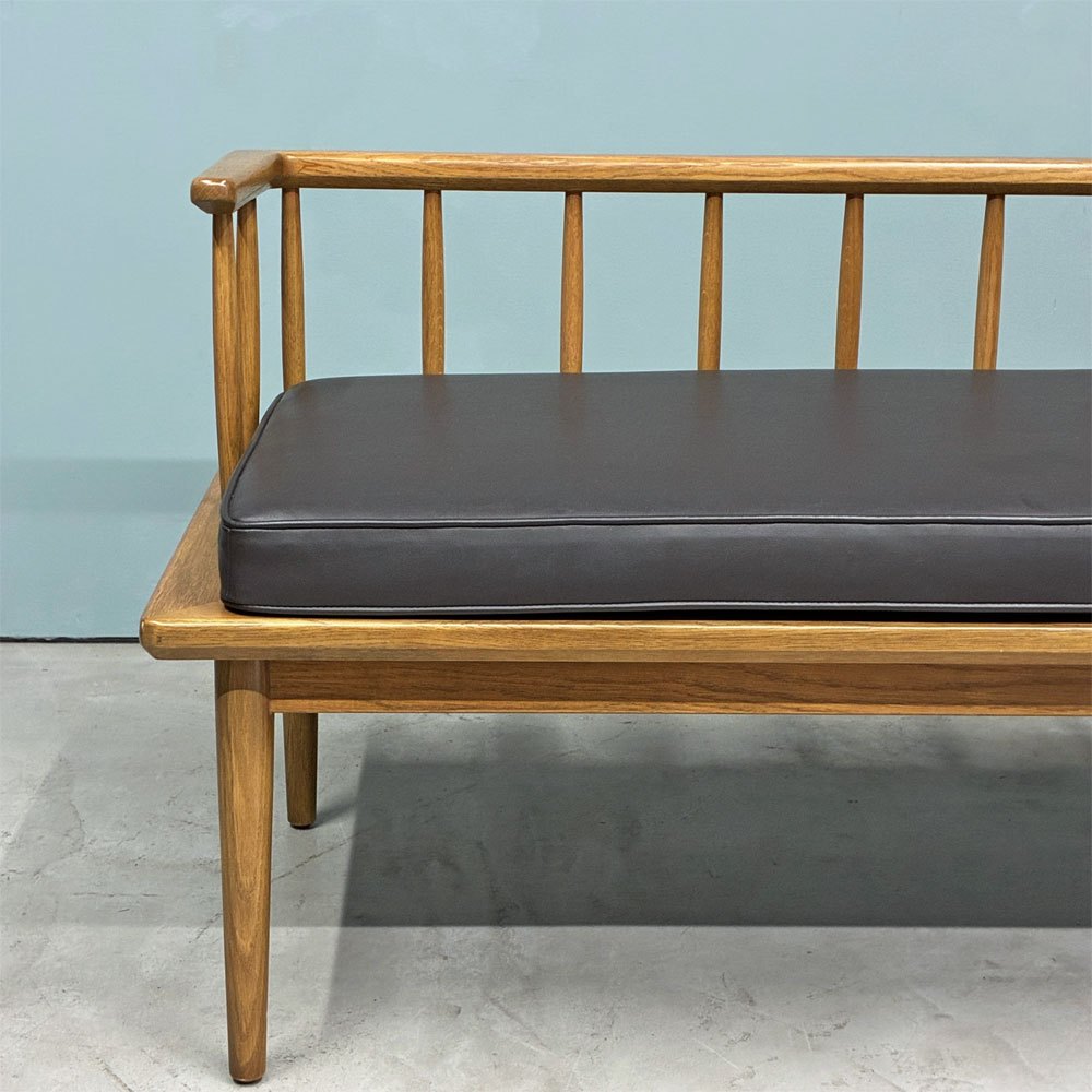 ジャーナルスタンダードファニチャー journal standard Furniture アルベスタ ALVESTA ベンチ 2Pソファ PVCレザー 廃番 ◎