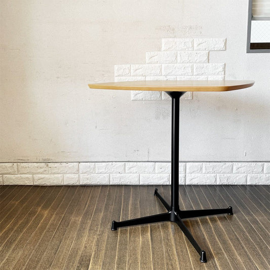 モモナチュラル MOMO Natural カフェテーブル Cafe Table Square X leg スクエア オーク材 スチールレッグ W68cm 定価￥32,500- 廃番 ◎