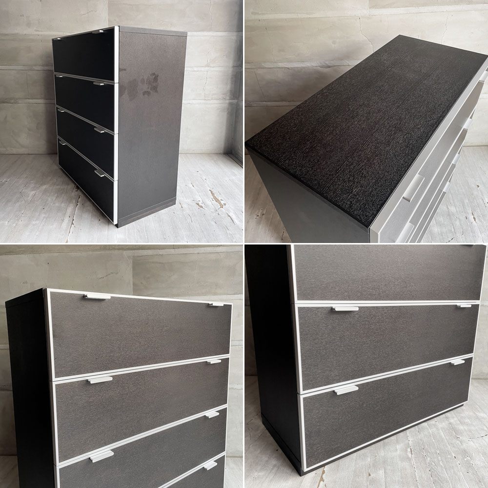 松永家具 Matsunaga Furniture ピアット piatto 4ドロワーズ チェスト キャビネット タモ材 モダンデザイン 廃番♪