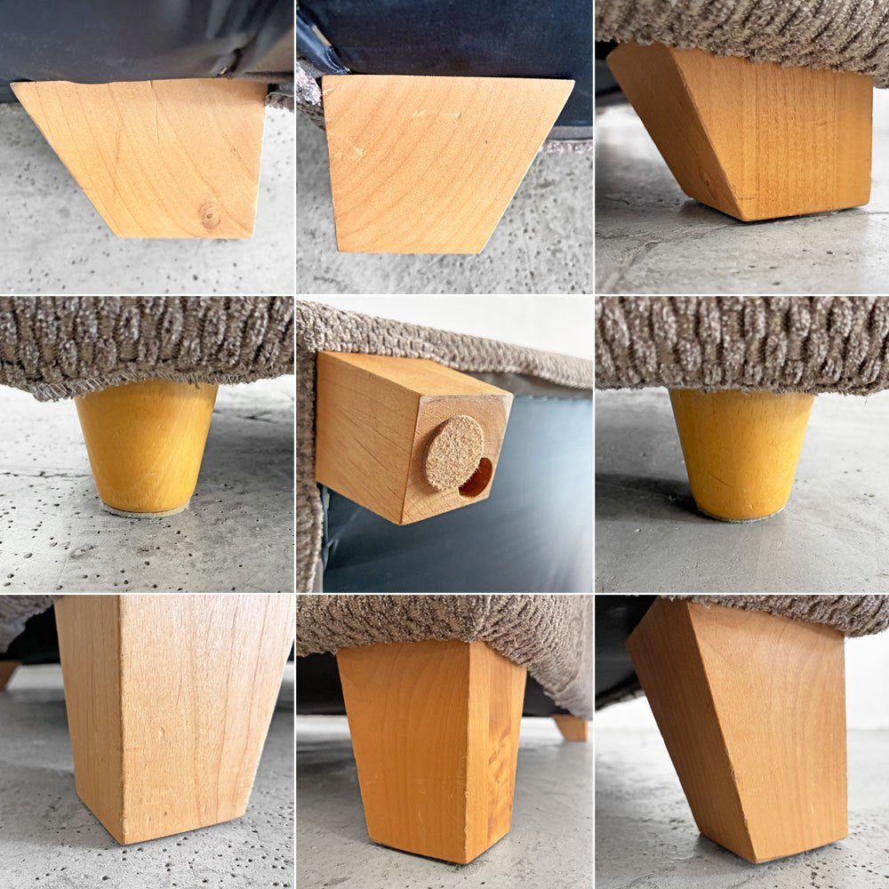 モモナチュラル MOMO Natural トッドリュクス TODD LUXE ハイバック3Pソファ＆オットマン W190cm カバーリングファブリック ブラウン系 廃番 〓