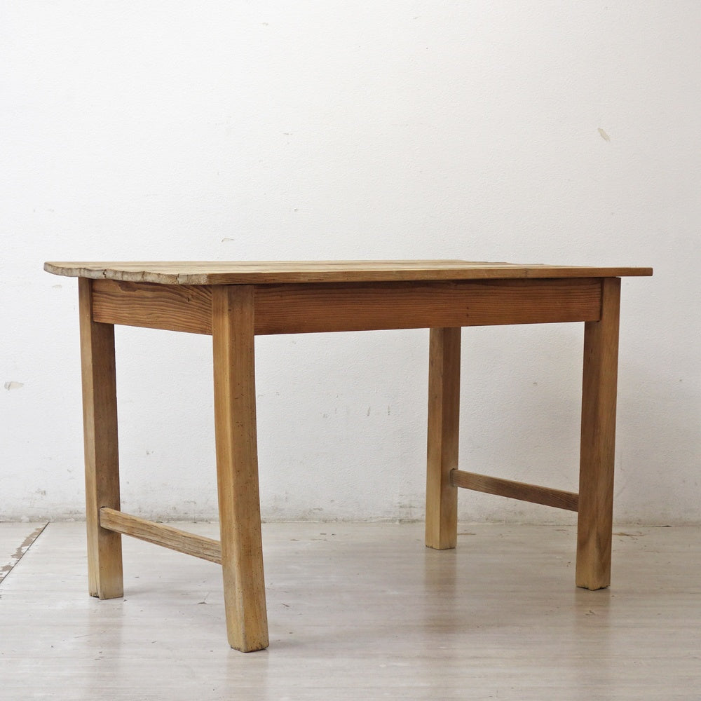 フランスビンテージ french vintage オールドパイン ダイニングテーブル ワークテーブル w128.5cm アンティーク 店舗什器 ●