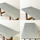 ヨーロッパビンテージ European vintage ジンクトップテーブル zinc top オーク材 ウッドベース リメイク ダイニングテーブル ワークテーブル w183cm ●