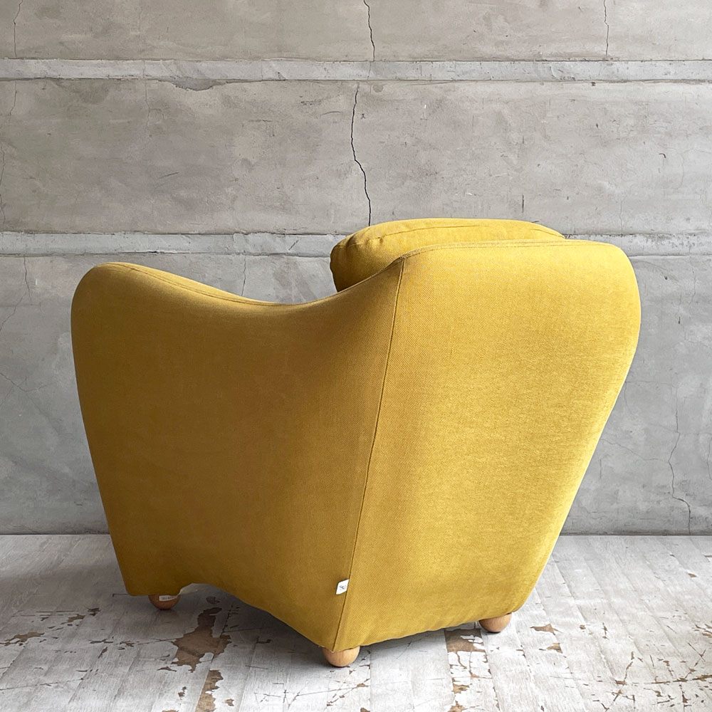 イデー IDEE ミニミラーアームチェア MINI MILLER ARM CHAIR パーソナルチェア シングルソファ ファブリック イエロー 廃番カラー ♪