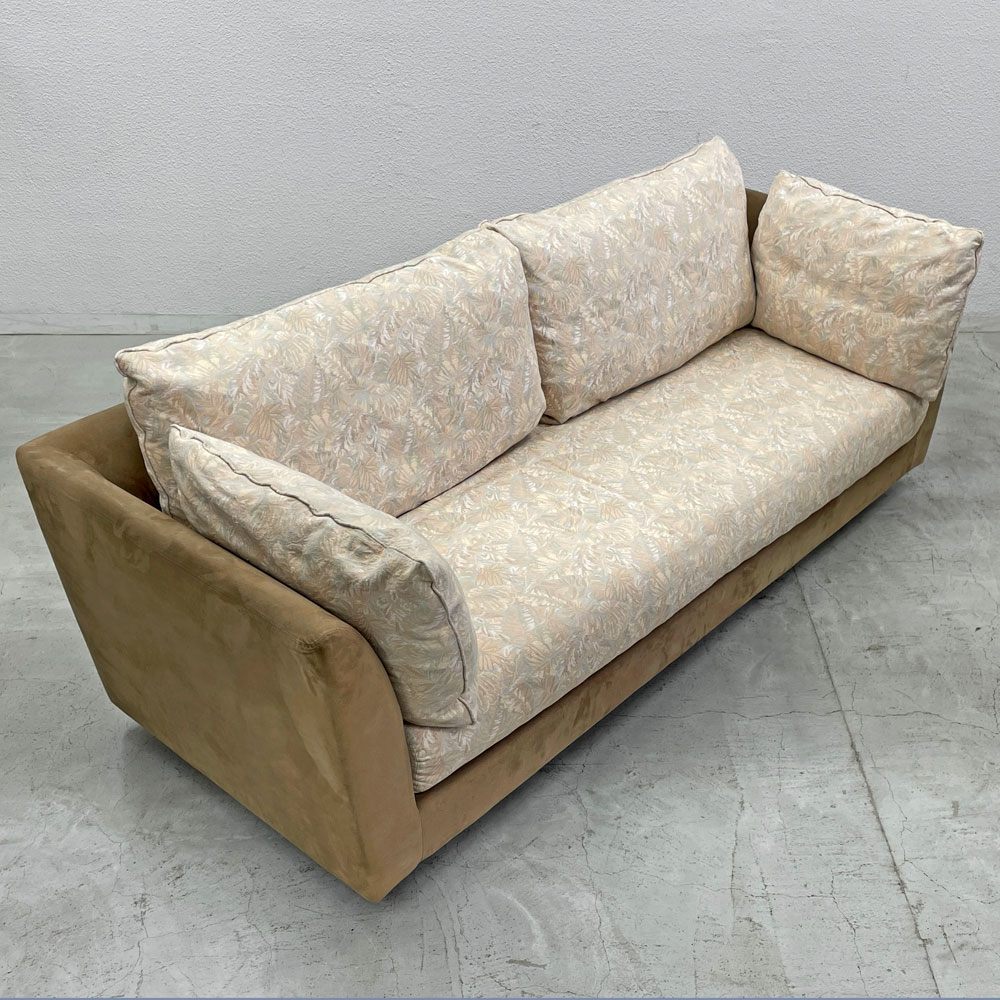 アルフレックス arflex Aソファ ミディアム10 エーソファ A・SOFA MEDIUM 10 3シーターソファ フェザークッション アースカラー 廃盤 〓