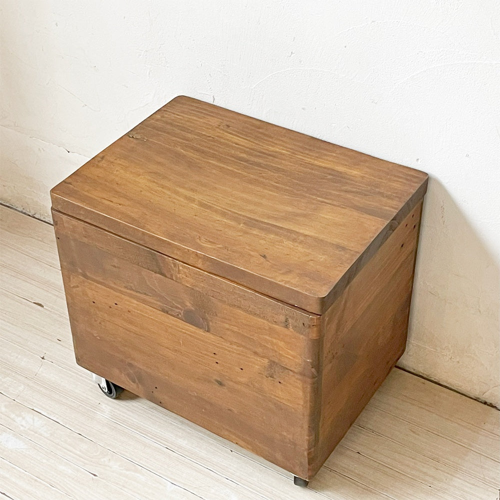 アンドファニチャー &Furniture キャスターボックススツールL 収納ボックス W45×H41.5cm 古材 インダストリアル アンティーク調 ★