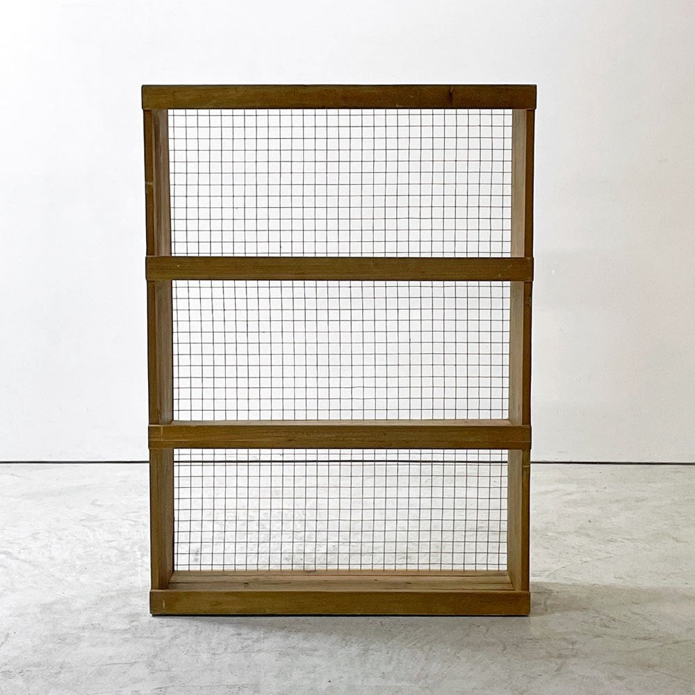 クラッシュゲート CRASH GATE ノットアンティークス Knot antiques パレット PALLET オープンシェルフ 3段 杉古材 スチールメッシュ インダストリアル 工業系 ●