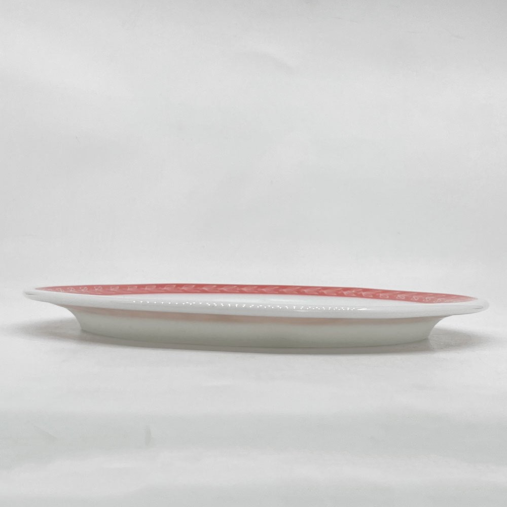 オールドパイレックス OLD PYREX レッドローレル 3コンパートメントプレート 耐熱ミルクガラス USビンテージ ●