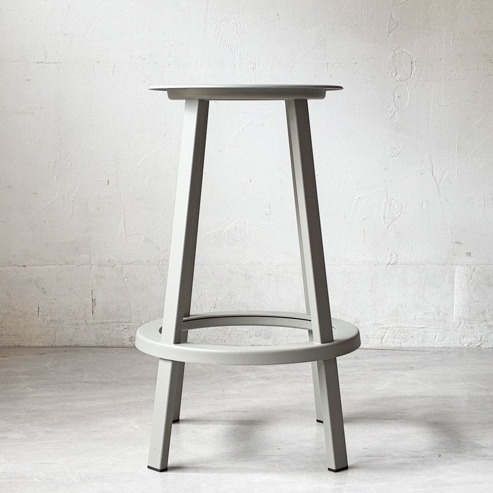 ヘイ HAY リボルバー バースツール ロー REVOLVER BAR STOOL LOW H65cm スカイグレー 回転式座面 レオン・ランズメイヤー デンマーク 定価¥51,700- B ★