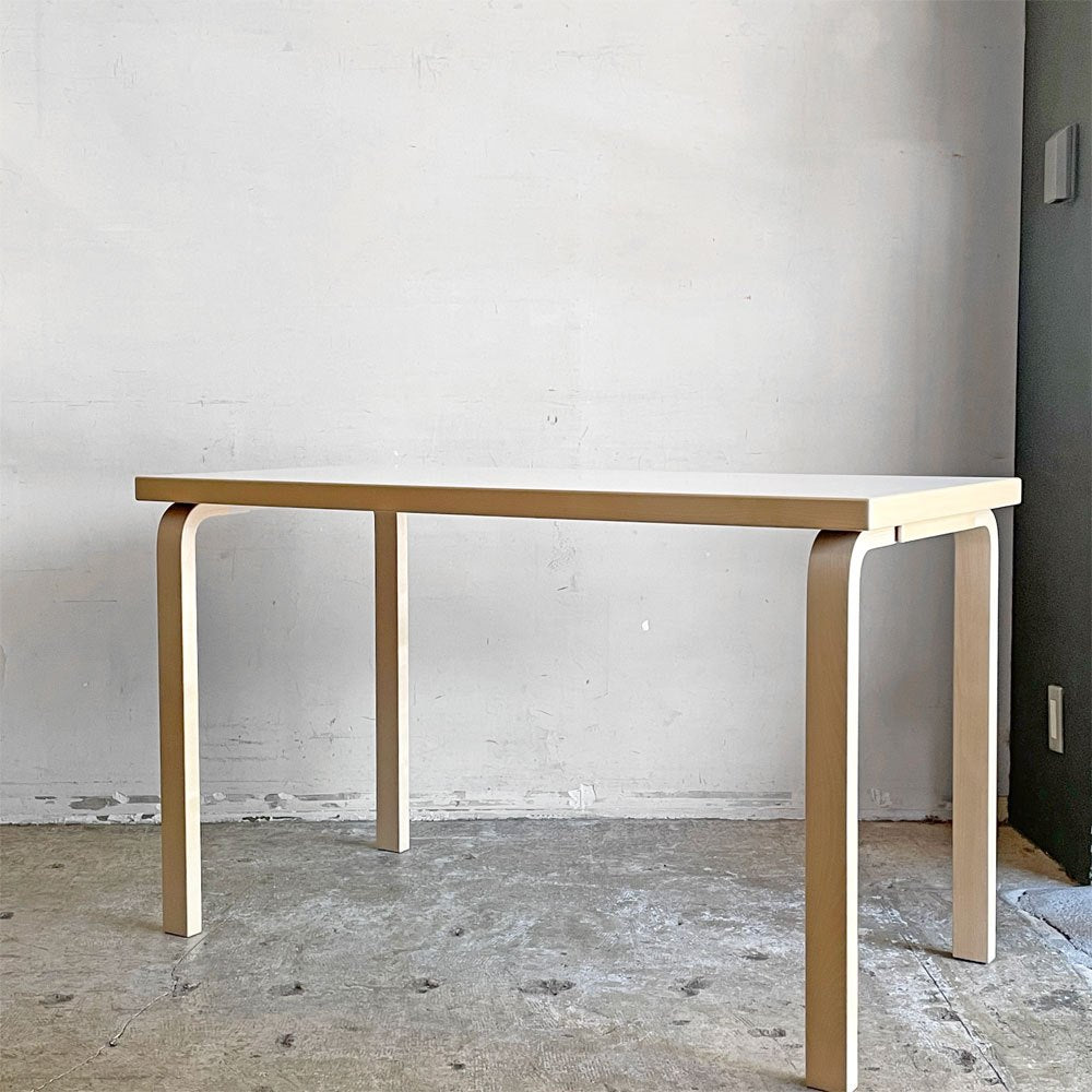 アルテック artek テーブル 80A TABLE 80A ダイニングテーブル デスク アルヴァ・アアルト ホワイトラミネート 北欧 フィンランド 定価￥172,000- ■