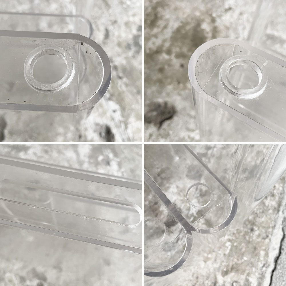 カルテル Kartell ポルタリビステ Portariviste マガジンラック 2段 4ポケット ジオット・ストッピィノ Giotto Stoppino クリア イタリア 廃番 ■