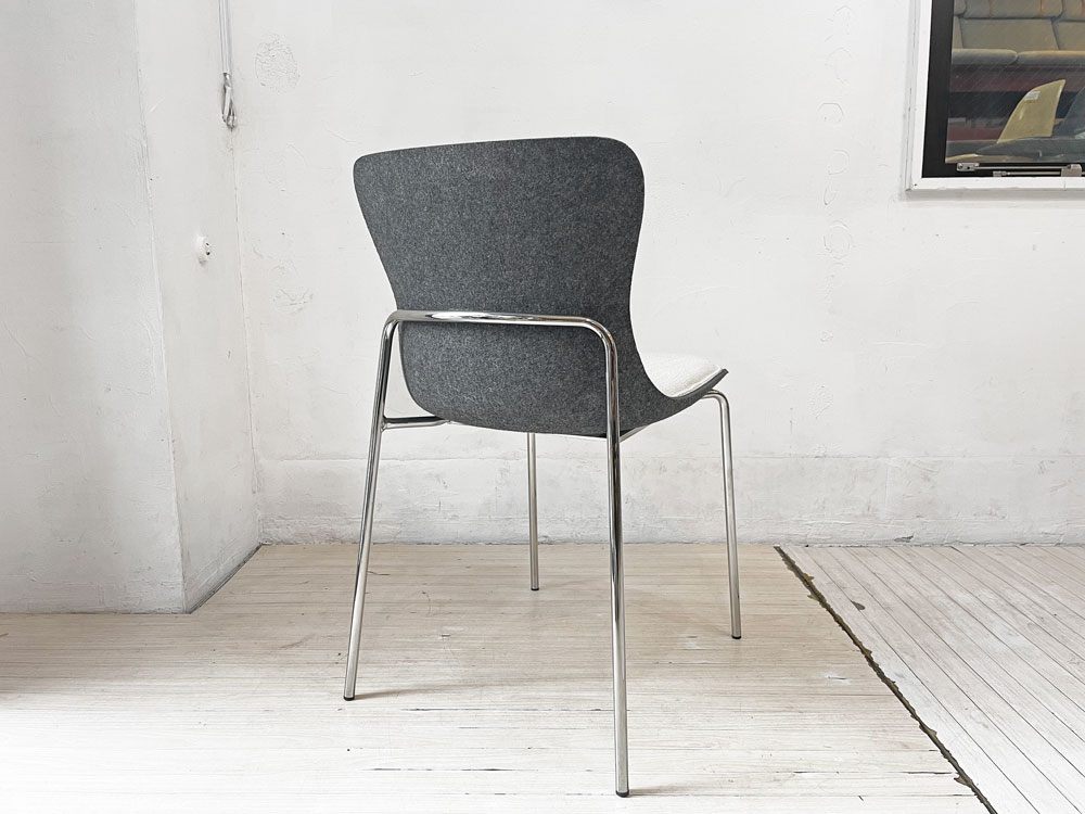 リーンロゼ ligne roset エットリアーノ チェア Ettoriano Chair ダイニングチェア フェルト生地 スチールベース ミニマルデザイン A ★