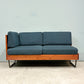 アデペシュ a.depeche ウォーム WARM LDソファ ライトアーム 2シーター カバーリング ブルー パイン材 廃番 参考定価￥90,200- ◎