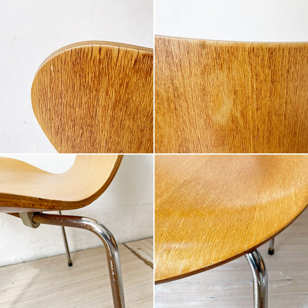 フリッツハンセン Fritz Hansen セブンチェア ダイニングチェア スタッキングチェア チェリー材 アルネ・ヤコブセン Arne Jacobsen 80’s 北欧ビンテージ デンマーク B ★