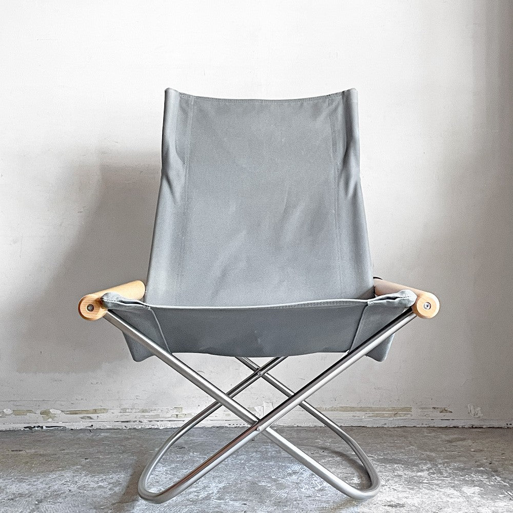ニーチェアX  NY chair X フォールディングチェア ロッキング 折り畳み ナチュラル×グレー  MoMA 藤栄 新居 猛 ■
