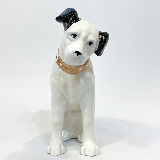 ビクター犬 Victor ニッパー君 Nipper 犬 陶器製 高さ23cm オブジェ 置物 インテリア 昭和レトロ ★