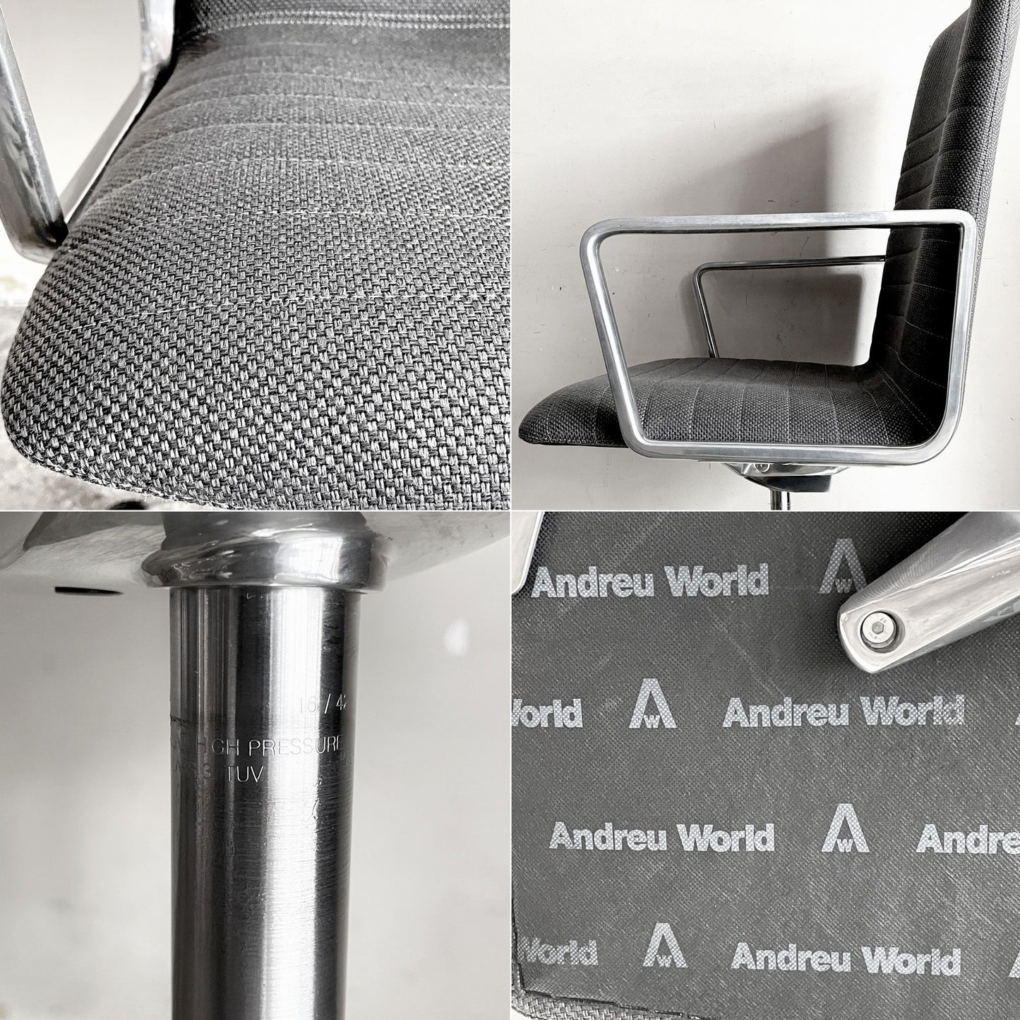 アンドリューワールド Andreu World フレックス エグゼクティブ Flex Executive インターミディエイトバック アームチェア デスクチェア アルミ キャスターベース ガス圧昇降 参考価格 ¥295,460-■
