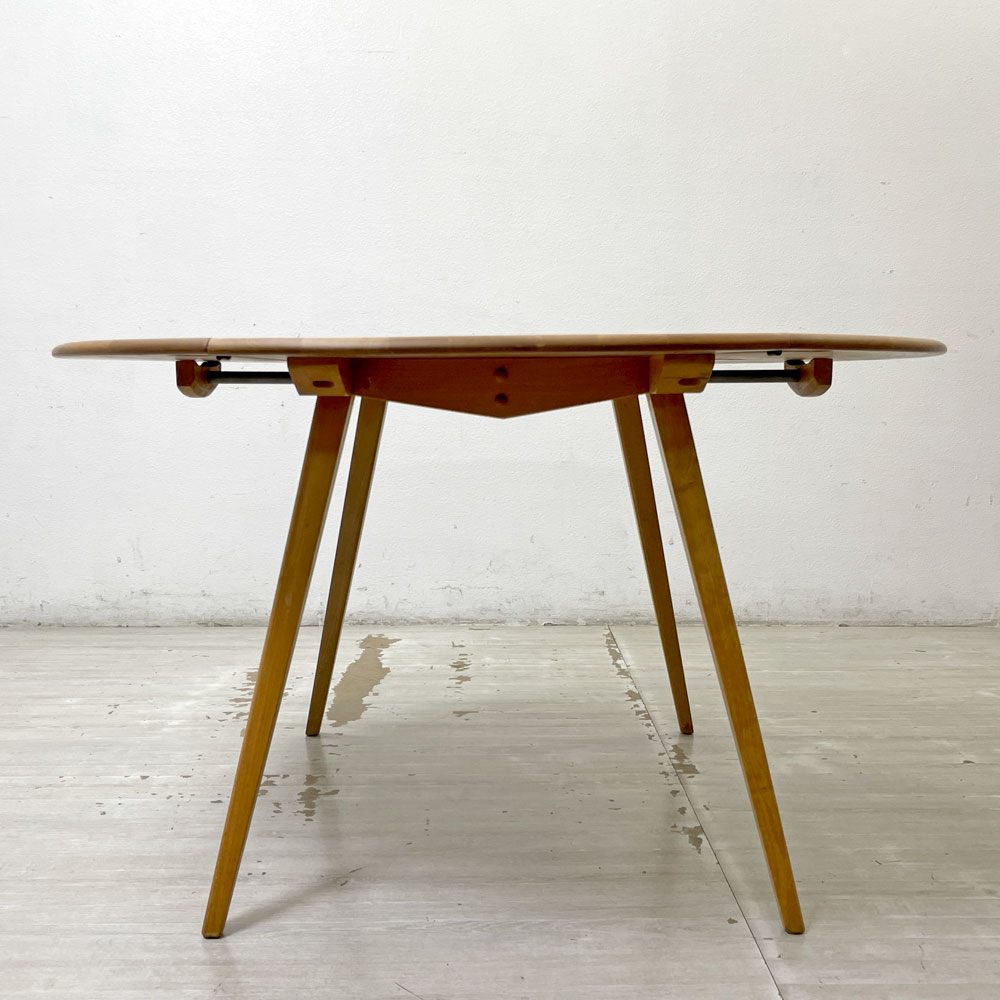 アーコール ERCOL ドロップリーフテーブル DROP LEAF TABLE ダイニングテーブル オーバルテーブル バタフライ エルム材 英国家具 ●