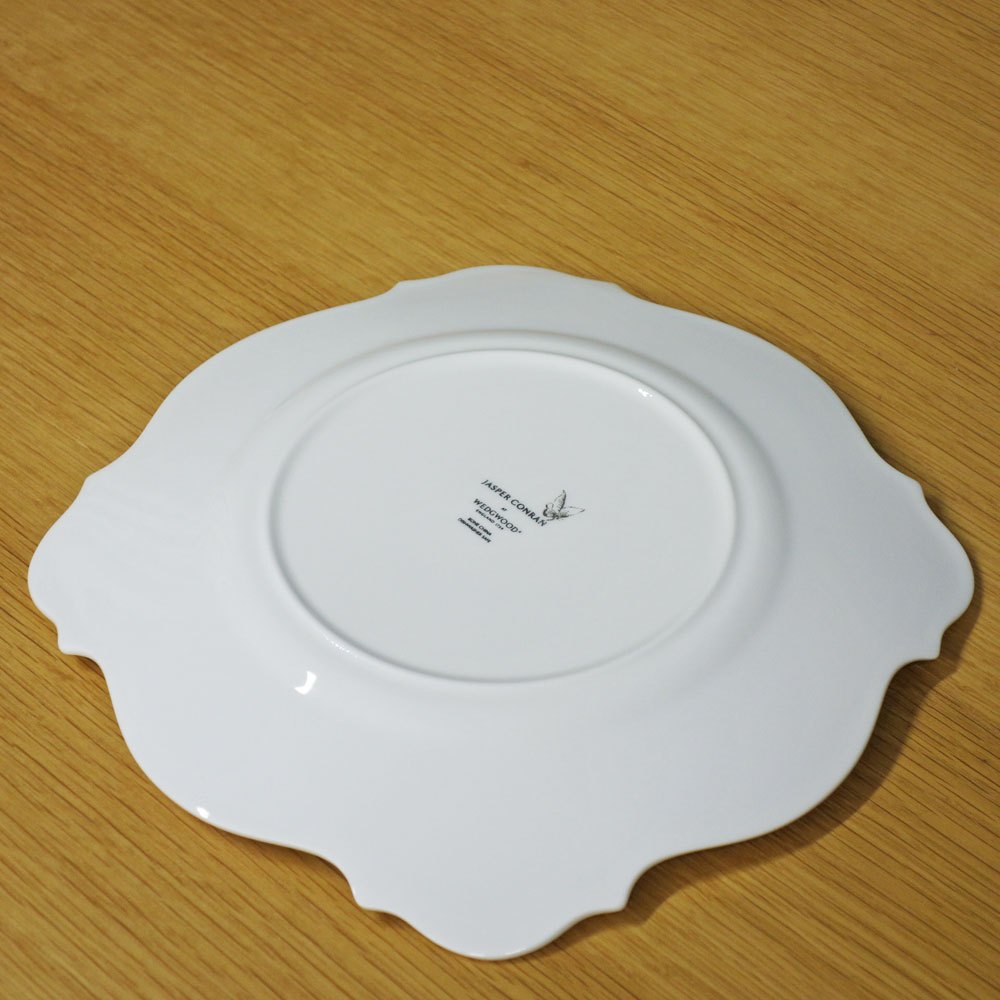 ウェッジウッド WEDGWOOD シノワズリ プラチナ スクエアプレート w23cm ジャスパーコンラン 英国製 A ◎