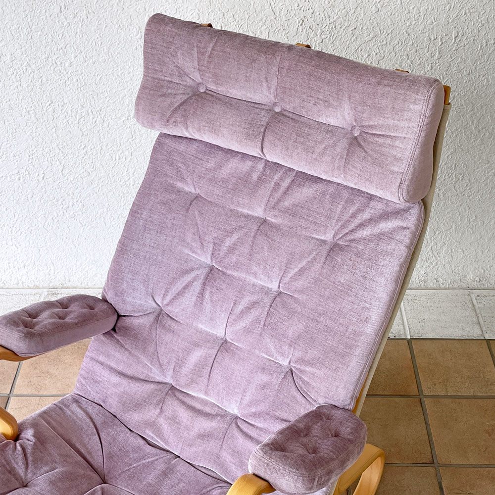 天童木工 Tendo  ラウンジチェア 肘付き ハイバックチェア ヘッドレスト ブルーノ・マットソン Bruno Mathsson 定価207,900円 ◇