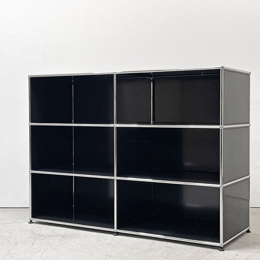 ユーエスエムハラー USMハラー USM Haller キャビネット オープンシェルフ 2列3段 オープン W152cm グラファイトブラック モダンデザイン スイス ●