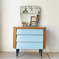UKビンテージ Vintage HOMEWORTHY ドレッサーチェスト ミラー付き メラミントップ ミッドセンチュリー Lloyd's Antiques購入品 ★