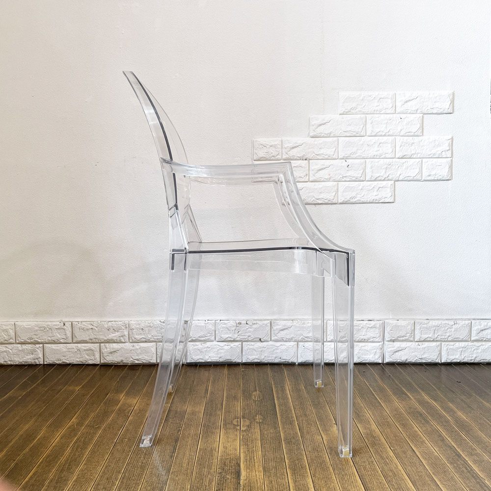 カルテル Kartell ルイゴースト LouisGhost アームチェア クリスタル スタッキング フィリップ・スタルク Philippe Starck イタリア ◎